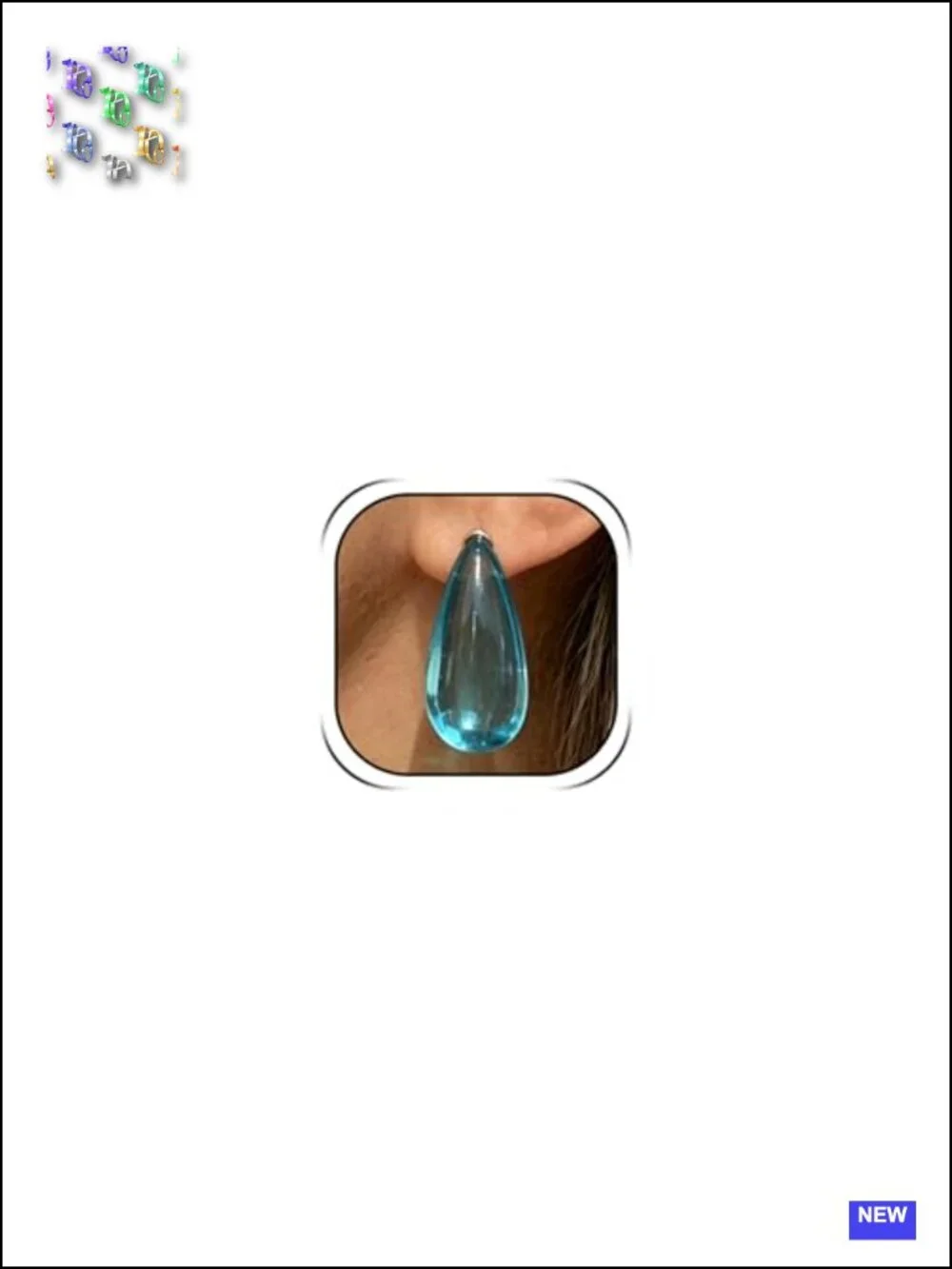 Clear Resin Statement Teardrop Drop Earrings Chunky Geometric Jewelry
